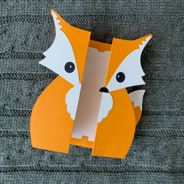 Fox Fancy-Fold Card | Blank Inside | Made to Order | A2 All Occasion Greeting Card
