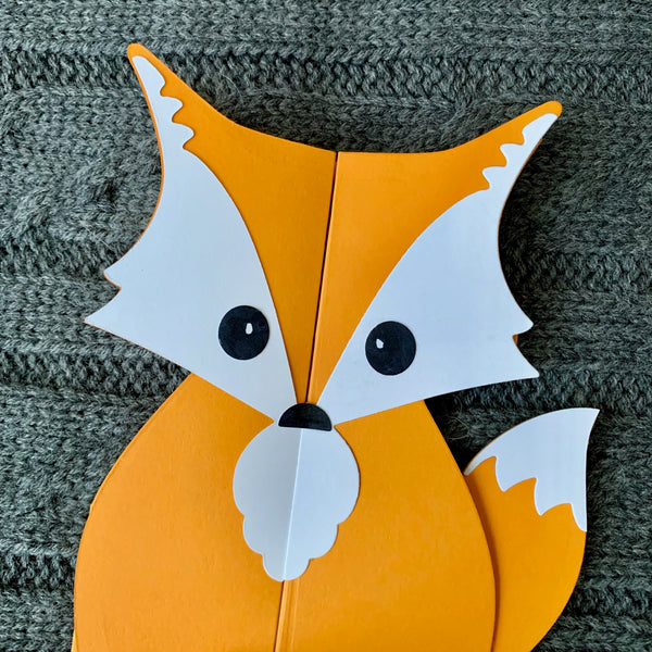 Fox Fancy-Fold Card | Blank Inside | Made to Order | A2 All Occasion Greeting Card