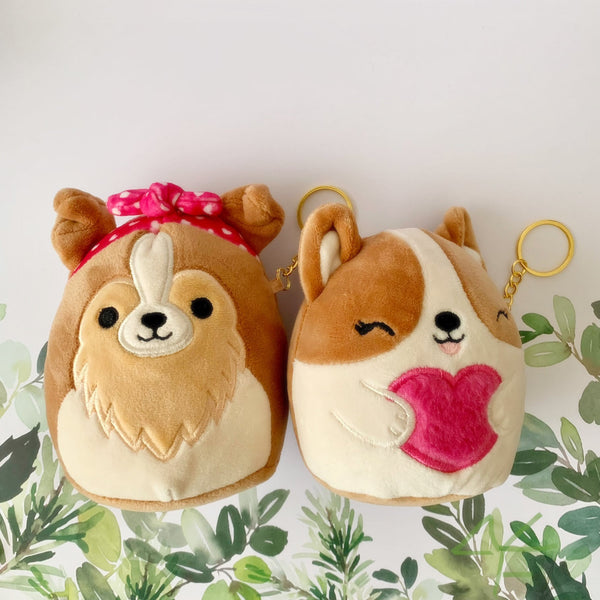 Select: Dog Breeds Plush Golden Keychain | Sheltie (Shetland Sheepdog) or Corgi | Squishmallow Andres Regina