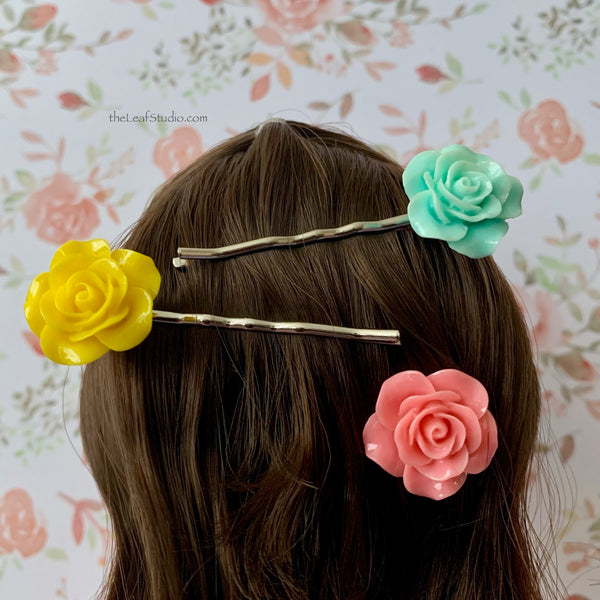 Select - Rose Hairpin Bobby Pin | Party, Wedding, Graduation, Birthday