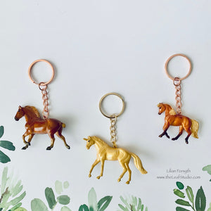 Select: Miniature Unicorn/Horse Figurines Keychains | Handpainted. Custom. Model Horse. Mini Whinnies for Horse Lovers