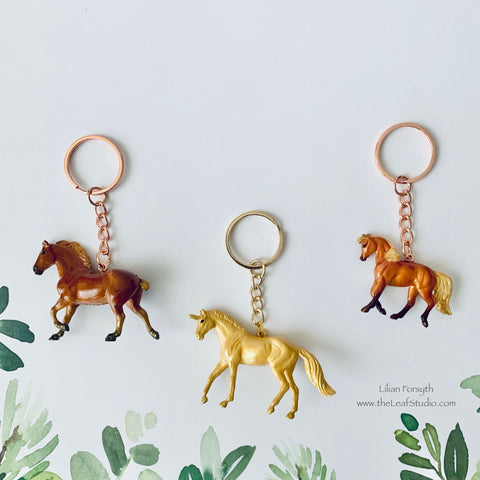 Select: Miniature Unicorn/Horse Figurines Keychains | Handpainted. Custom. Model Horse. Mini Whinnies for Horse Lovers