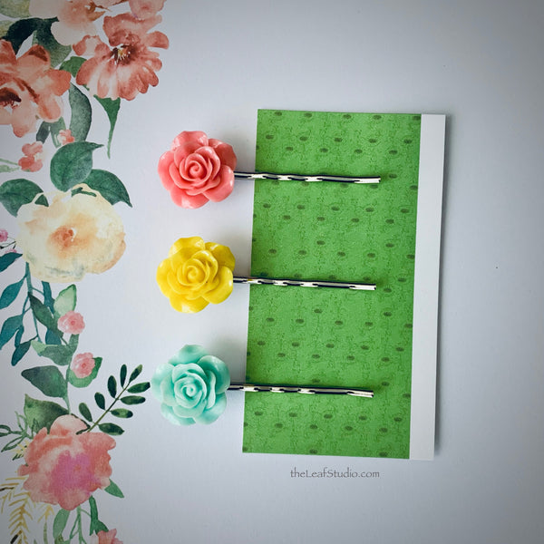 Select - Rose Hairpin Bobby Pin | Party, Wedding, Graduation, Birthday