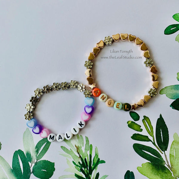 Personalized Bracelets - Made to Order - Custom | Photo Props, Baby Shower Gift or Memorial Bracelet/Ornament/Gift