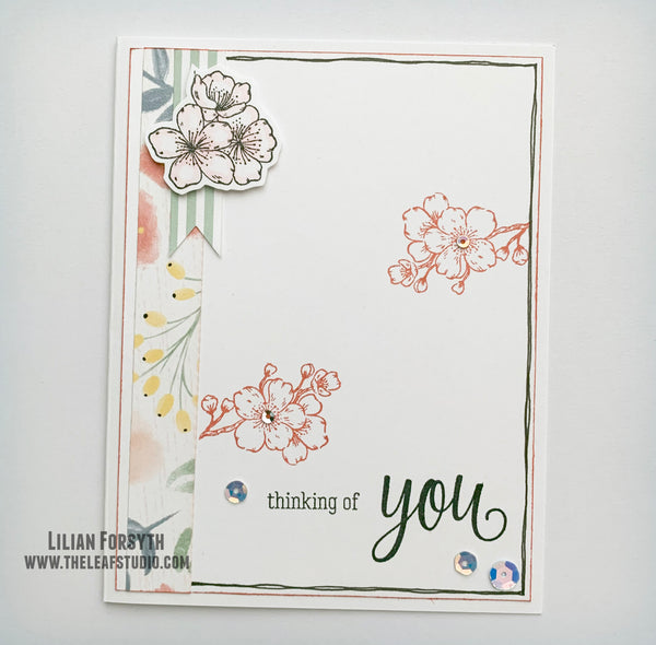 April 2021 Kraftie Kit - Cherry Blossoms Card Set - Local Pick-Up or Shipped