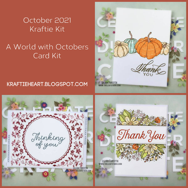 October 2021 Kraftie Kit - A World with Octobers Card Set - Local Pick-Up or Shipped