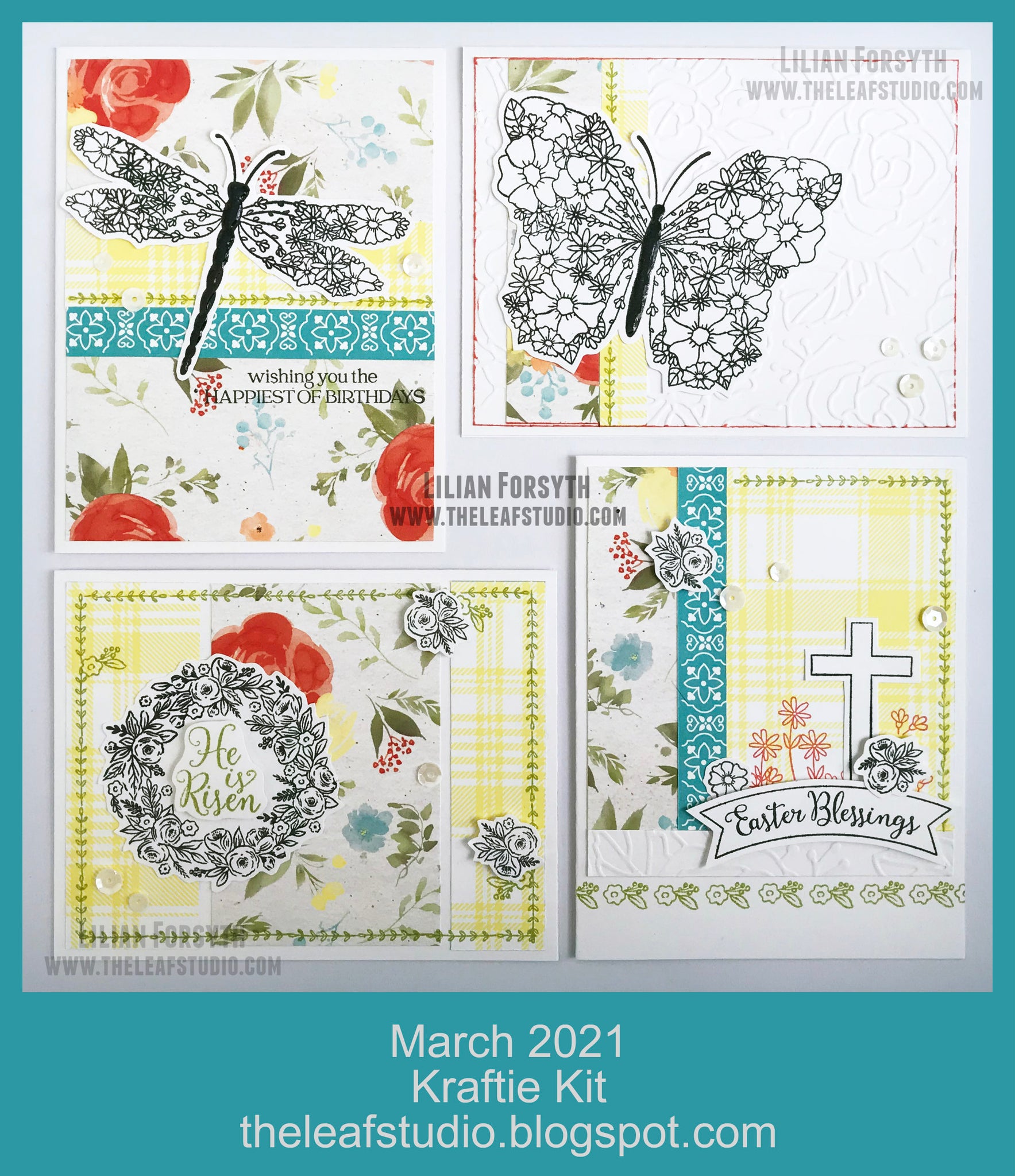 March 2021 Kraftie Kit - Winged Masterpiece + Easter Blessings Cards - Local Pick-Up or Shipped