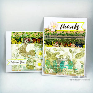 OOAK Shabby Chic Card Set of 2 | The Leaf Studio