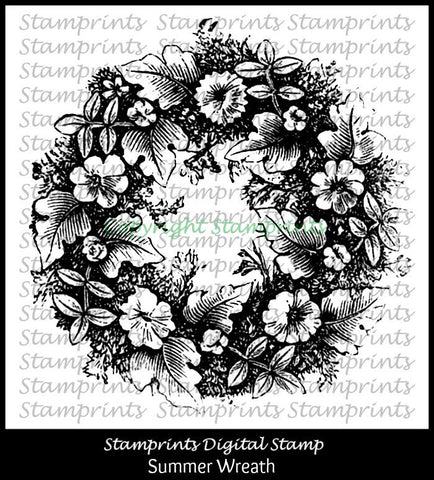 Digital Stamp - Summer Wreath VIS-1612 (Stamprints)