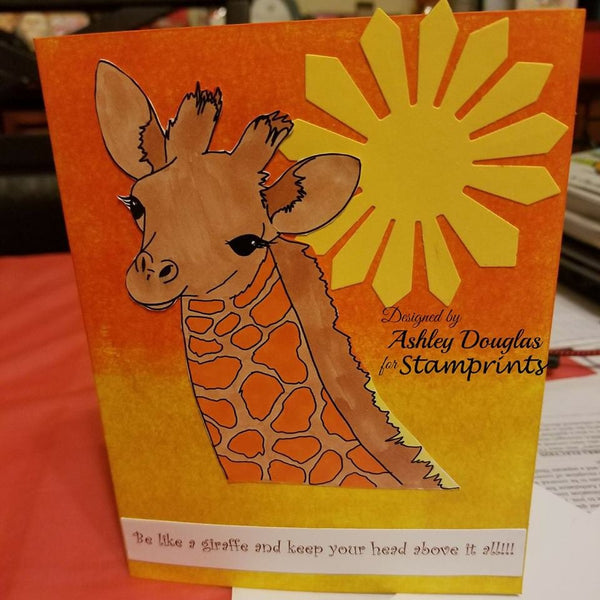 Baby Giraffe (TLS-1812) Digital Stamp. Cardmaking.Scrapbooking