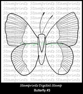 Butterfly #3 (TLS-1809) Digital Stamp. Cardmaking.Scrapbooking.