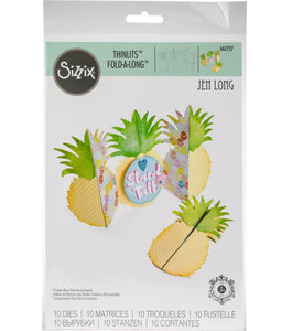 Sizzix Thinlits Die Set (10 pieces) - Card, Pineapple Fold-a-Long Die Cuts