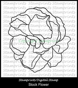 Stock Flower Digital Stamp by Stamprints (TLS-1954) Cardmaking.MixedMedia.