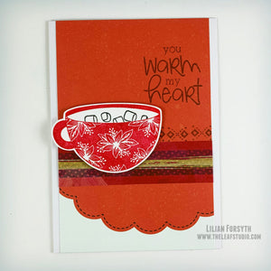 OOAK You Warm My Heart Handmade Card | The Leaf Studio