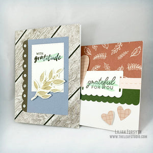Thanksgiving Card Set of 2 FREE Shipping  | The Leaf Studio
