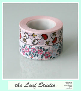 Washi Tape Set of 2 Fun Tape Pink Florals