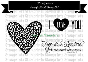 Digital Stamp Set - Daisy's Heart (by Stamprints)