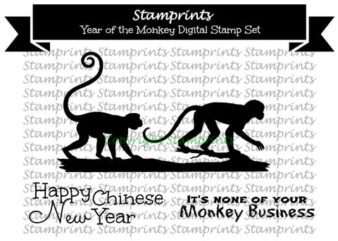 Digital Stamp Set - Year of the Monkey (by Stamprints)